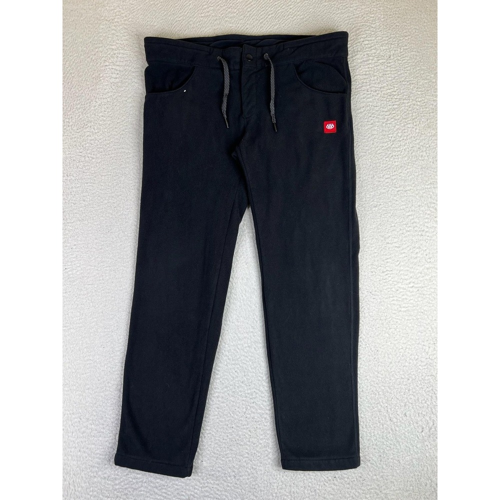 686 Pants Mens Small Black SMARTY 3-in-1 Fleece Snow Cargo Drawstring Liner